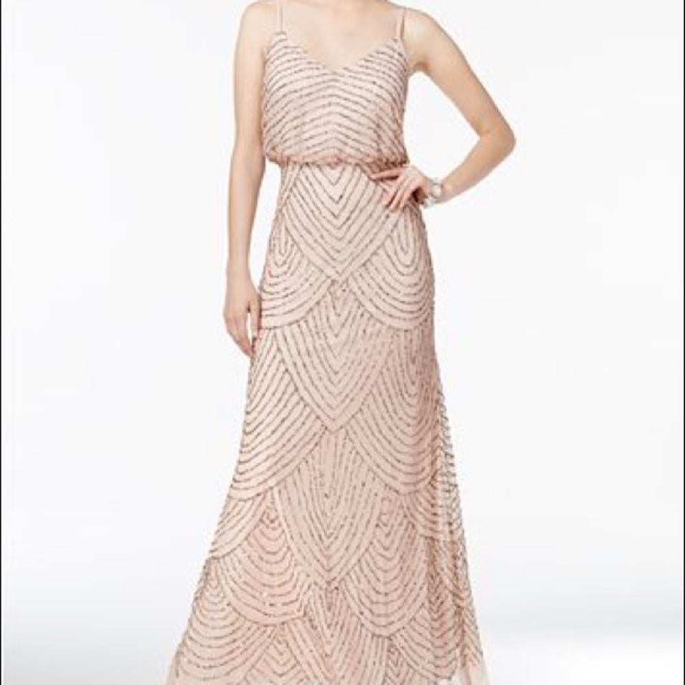 Adrianna Pappell Beaded Blouson Dress